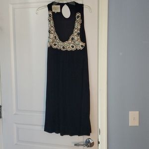 Black dress with neck pattern